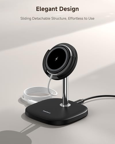 Detachable Magnetic Charging Station for Samsung Galaxy S25/S24/S23/S22/Z Flip7/Z Fold7 & i Phone 16/15/14/13/12 – Fast Wireless Charger with Mag Safe Compatibility, Compact Design for Home & On-the-Go Convenience, Swan Scout 506 SM