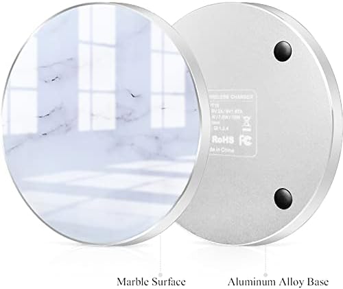 Omio Marble Wireless Fast Charging Pad – Luxurious Qi Charger for i Phone 16 Pro Max/15/14/13 & Galaxy Z Flip 6/Z Fold 6/S24 Ultra/S23 – Ultra-Fast Power Delivery with Sophisticated Marble Finish, Universal Compatibility for All Qi-Enabled Devices – Elevate Your Charging Experience Today