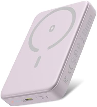 Compact Magnetic Power Bank 10,000 m Ah – Versatile Wireless & USB-C PD 20 W Fast Charger for i Phone 16/15/14 Series – Lightweight, Travel-Friendly Design with Advanced Safety Features for Stress-Free Charging All Day