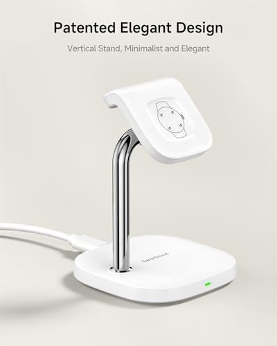 Sleek Black Fast Charging Stand for Google Pixel Watch 3/2 & Swan Scout 505 G2 – Stylish, Compact Charger Base with Advanced Safety Features and Rapid Power Delivery for Smartwatch Enthusiasts