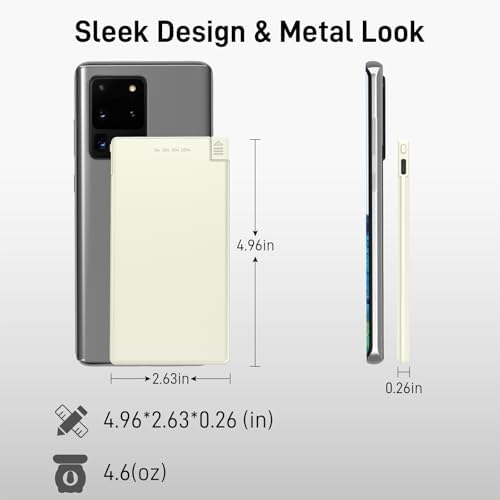 Auskang Slim Power Bank – 5000 m Ah USB-C Portable Charger with Built-in Cable, Airplane Safe Thin Battery Pack for i Phone 16, 15, Samsung, Google Pixel & Android Devices – Ultimate Travel Power Solution for Fast Charging and Enhanced Compatibility