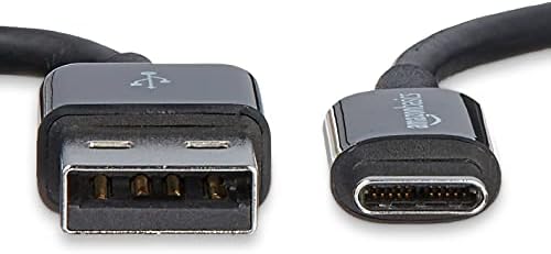 Elevate Your Charging Game: Amazon Basics 5-Pack 3-Foot USB-C to USB-A 2.0 Fast Charger Cables, 480 Mbps Data Transfer, USB-IF Certified for Ultimate Device Compatibility – Ideal for i Phones, i Pads, Samsung Galaxies & Laptops – Sleek Black Design for Professional Use