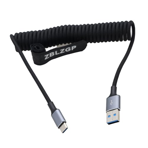 Nylon Braided USB C to USB A Cable for Fast Charging & High-Speed Data Transfer – Perfectly Compatible with Fujifilm X-T4, Blackmagic PCC 4 K, Atomos Ninja V, and DJI Drones – Durable, Tangle-Free Design for Professionals & Creatives