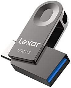 Lexar E32 C 128 GB USB Flash Drive – Versatile Type-C & USB-A Dual Drive for Lightning-Fast Data Transfer, 100 MB/s Read Speed, Swivel Design Thumb Drive for Android Smartphones, Laptops, and PCs – Ultimate Portable Storage Solution