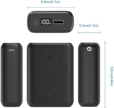 High-Capacity 20000 m Ah Rechargeable Power Bank for Heated Apparel – Versatile 5 V/7.4 V Battery Pack with LED Indicator, Dual DC/USB Outputs for Ultimate Compatibility – Fast Charging Portable Charger for i Phone, i Pad, Samsung, and More – Essential Outdoor Accessory for Winter Comfort