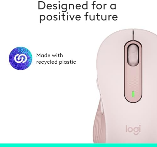 Logitech Signature M650 L Wireless Mouse for Large Hands – Ergonomic Comfort, 2-Year Battery Life, Silent Click Technology, Customizable Functions, Bluetooth Compatible with PC/Mac/Chromebook – Elegant Off White Finish for Professional & Casual Use