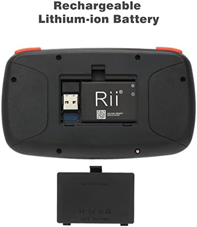 Rii i4 Mini Bluetooth Keyboard with Touchpad – Portable Backlit Wireless Keyboard for Smartphones, Tablets, PCs & Smart TVs – Effortless Control & Enhanced Productivity with 2.4 G USB Dongle – Compatible with i OS, Android, Windows & Mac – Ideal for Work & Entertainment