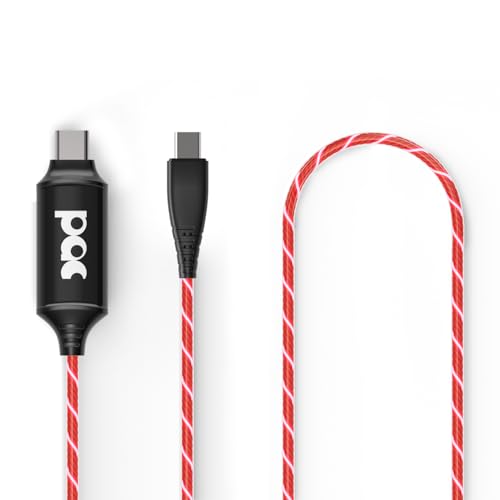 Transform Your Charging Experience with the Statik Power Aware LED Light-Up USB-C Cable – Fast 3 FT Connection for Smartphones, Tablets & Laptops, Enhanced Durability with Dynamic Charging Status Indicator for Optimal Efficiency