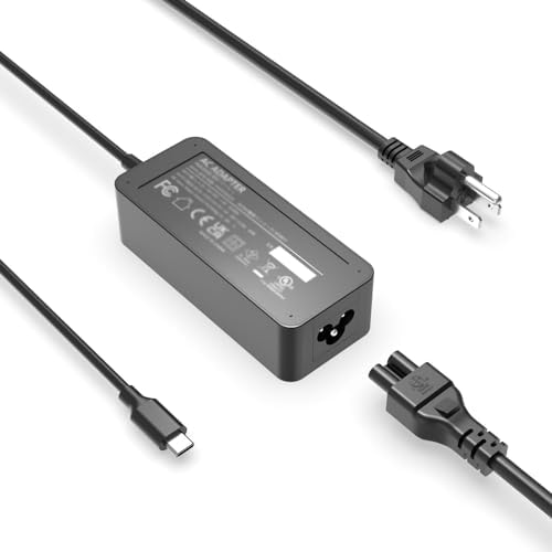 USB-C Charger for Lenovo Yoga 7 & 9 Series – 65 W UL Certified Fast Charging Adapter with Power Delivery Technology for Optimal Device Compatibility and Safety Assurance