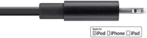 Monoprice 112958 Certified Flat Lightning to USB Cable – 4 ft Gray | Enhanced Durability and High-Speed Sync for i Phone & i Pad | Tangle-Free Design for Home, Office, and Travel | Compatible with i Phone Models X, 8, 7, 6, 5 S & i Pad Pro | Reliable Charging Accessory for Everyday Use