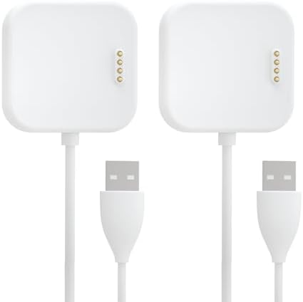 Black Pro 2-Pack USB Charging Cables for T-Mobile Sync UP Kids Watch – 3.3 FT Fast Charge Solution (Black and White) for Ultimate Versatility and Reliability