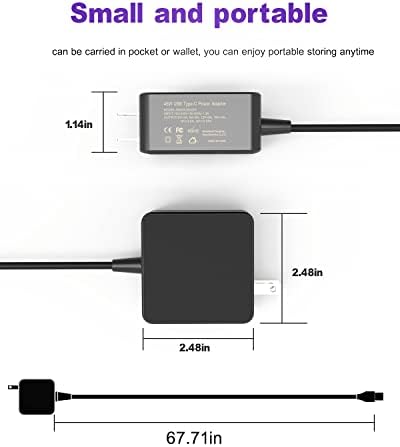 High-Efficiency 45 W USB-C Laptop Charger for Samsung Chromebook 4 & 4+ Models – Rapid Power Supply Adapter with Enhanced Compatibility for XE310, XE350, XE520 Series – Reliable & Safe Charging Solution with 5.64 ft Cable and 24/7 Customer Support