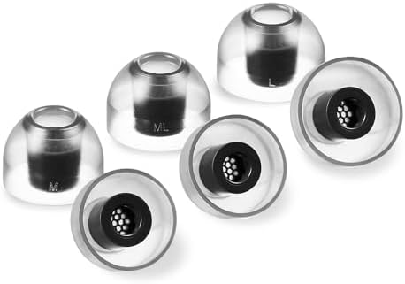 Transform Your Audio Experience with AZLA Sedna Earfit Crystal Standard 2 – Premium Silicone Earbud Tips for Sony WF-1000 XM5, Beats, Sennheiser, Jabra – Ultimate Noise-Canceling Replacement Tips (3 Pair, M-ML-L) – Achieve Unmatched Comfort & Superior Sound Isolation