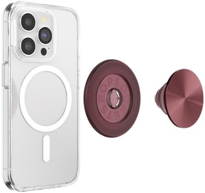 Stylish Dusty Rose Magnetic Phone Grip & Stand for i Phone Mag Safe – Secure Pop Socket with Kickstand for Effortless Hands-Free Viewing and Seamless Wireless Charging – Enhance Your Mobile Experience with Chic Functionality and Personalization Options