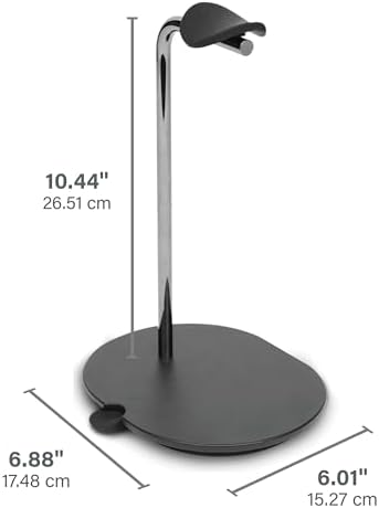 Sanus Sonos Ace Premium Headphone Stand – Stylish Silicone Cradle with Innovative Cable Management & Magnetic Charging Clip – Effortless Assembly for Over-Ear Headphone Protection – Sleek Black Design Enhancing Your Audio Space & Compatible with Multiple Models