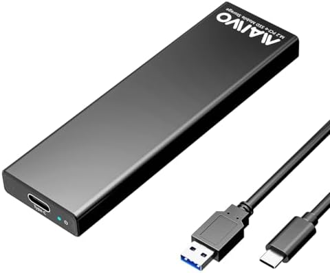 Transform Your M.2 SSD into a High-Speed External Drive with the MAIWO USB 3.2 Gen1 Type-C Aluminum Enclosure – Ultimate Compatibility for B Key & B+M Key SSDs, Effortless Plug-and-Play Setup, and Superior Heat Dissipation for Optimal Performance