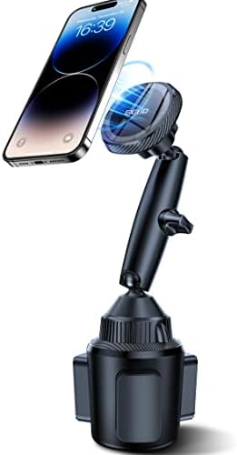 Magnetic Cup Holder Phone Cradle for Mag Safe – Ultimate Adjustable Car Mount for i Phone and Samsung – Secure Tri-Pivot Design for Hands-Free Navigation – Perfect for Tesla, Trucks, SUVs – Enhanced Stability & Fast Installation for Safe Driving