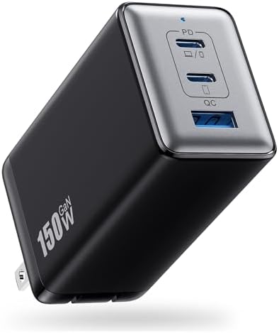 Ultimate 150 W USB-C Charging Hub – Compact Multi-Device Power Adapter with 3 Fast-Charging Ports for Mac Book Pro, i Phone 16, Galaxy S24, and Dell Laptops – Enhanced Efficiency with Ga N Technology for Professionals on the Go