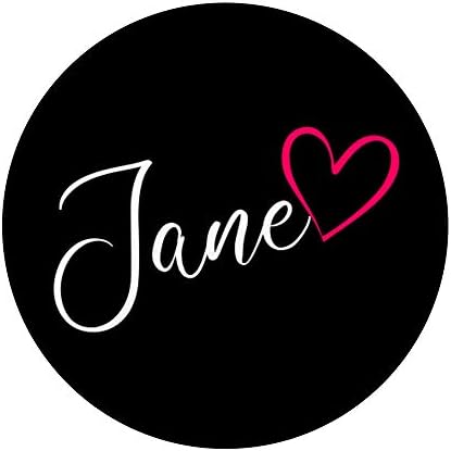 Jane Name Handlettering Personalized Pink Heart PopSockets PopGrip: Swappable Grip for Phones & Tablets – Enhanced Compatibility and Speed