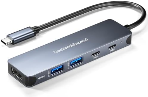Transform Your Tech Experience with the Dockteck 7-in-1 USB C Hub Multiport Adapter – Ultimate 4 K HDMI, High-Speed Ethernet, 100 W PD Charging, Dual USB 3.0 Ports & SD/TF Card Reader for Mac Book, i Pad, HP, Dell XPS & More – Perfect for Seamless Connectivity and Enhanced Productivity!