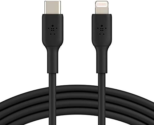 Belkin Boost Charge 6.6 ft Nylon Braided USB C to Lightning Cable – MFi Certified Fast Charging Cord for i Phone 14 & 13 – 18 W Power Delivery for Rapid Device Charging – Durable, Tangle-Free Design for Home and Office Use – Premium Quality Apple Charger Cable