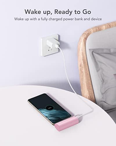 Ultra-Compact 5000 m Ah Power Bank for i Phone 16/15 & Samsung Galaxy S24 – 20 W PD Fast Charging Mini Charger for On-the-Go Efficiency, Pocket-Sized Battery Pack with USB-C Connectivity for Rapid Recharges and Enhanced Compatibility – Perfect for Travel and Everyday Use