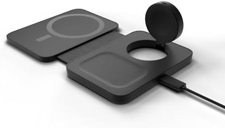 Experience Ultimate Convenience with Mous 3 in 1 Wireless Charger – Mag Safe Compatible Travel Charger for i Phone, Apple Watch & Air Pods – Fast, Safe, and Compact Power Solution for Effortless Charging on the Go