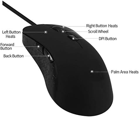 Revolutionary Heated Mouse with Quiet Click Technology – Ergonomic Comfort for Enhanced Productivity in Any Workspace, Universal Fit for All Hand Sizes, Solid Black Design for a Sleek Look