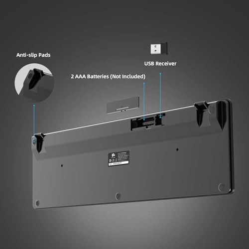 Experience Ultimate Comfort with the BFRIENDit Ultra-Quiet Wireless Keyboard – Sleek 2.4 GHz Connection for Mac & Windows, Slim Chocolate Key Design for Effortless Typing and Enhanced Productivity, Perfect for Home, Office, and Smart TV Use – Effortless Connectivity Meets Stylish Functionality