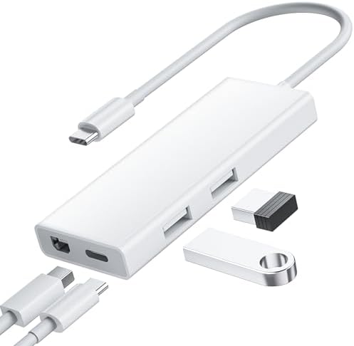 Transform Your Workspace with the Bol AAzu L 4-in-1 USB C to Mini Display Port Multiport Adapter – Experience Crystal-Clear 4 K@60 Hz Visuals, Powerful 65 W PD Charging, and Dual USB 2.0 Ports! Ideal for Gamers, Creatives, and Professionals – Compact & Portable Design for Effortless On-the-Go Connectivity – Note: Not Compatible with Apple Cinema Displays