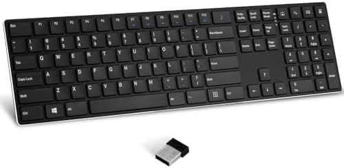 K01 R 2.4 G Wireless Keyboard – Ultra-Slim Compact Design with Numeric Keypad for Effortless Typing on Windows PCs & Laptops, Long-Lasting Battery Life, Whisper-Quiet Keys for Enhanced Productivity, Perfect for Home & Office Use