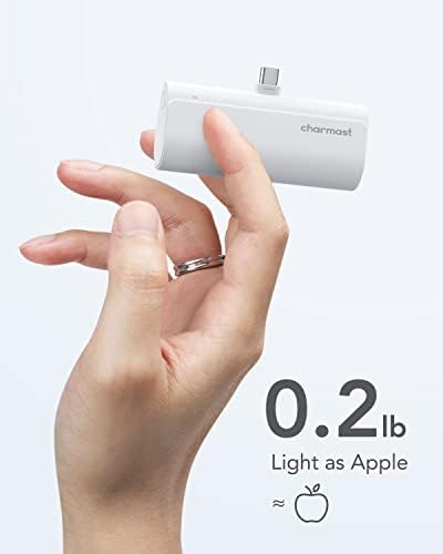 Ultra-Compact 5000 m Ah Power Bank for i Phone 16/15 & Samsung Galaxy S24 – 20 W PD Fast Charging Mini Charger for On-the-Go Efficiency, Pocket-Sized Battery Pack with USB-C Connectivity for Rapid Recharges and Enhanced Compatibility – Perfect for Travel and Everyday Use