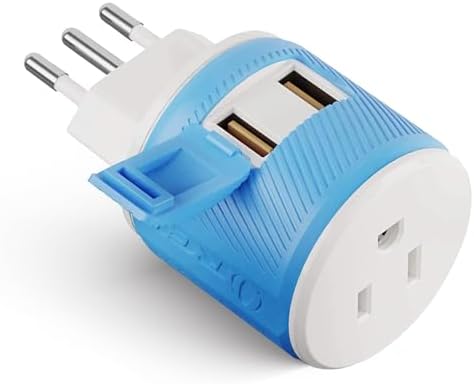 OREI Switzerland Travel Plug Adapter with Dual USB Ports – Ultimate Type J Charging Solution for USA Devices – Fast, Efficient Power for i Phones, Laptops, Tablets & More – Essential Travel Accessory for Hassle-Free Connectivity