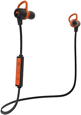 Motorola Verve Loop Ultra-Light Wireless Stereo Earbuds – Splash Resistant, Voice Assistant Compatible for Seamless Connectivity – Perfect for Active Lifestyles and Everyday Use (Orange)