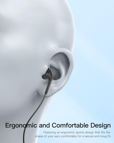 Ultra-Lightweight Single-Side Earphone with Built-In Mic and Inline Control – 3.5 mm Earbud for Exceptional Sound Clarity and Multi-Device Compatibility (Sleek White) – Perfect for Hands-Free Calls and On-the-Go Audio Enjoyment
