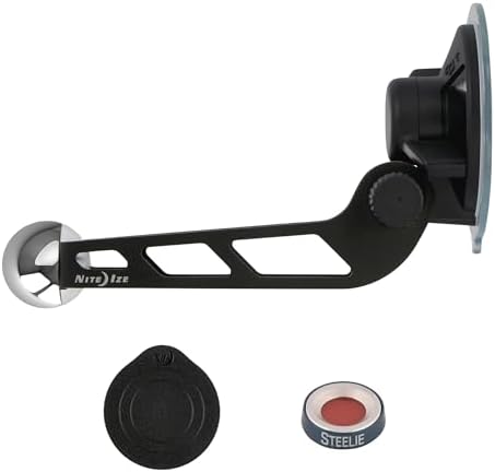 Transform Your Driving Experience with the Nite Ize Steelie Windshield Mount – Superior Magnetic Phone Holder for Effortless Access to GPS and Calls – Premium Compatibility with Mag Safe and Most Smartphones – Quick Squeeze Design for Instant Attachment – 360-Degree Rotation for Optimal Viewing – Durable and Easy to Install Car Accessory for Enhanced Safety and Convenience