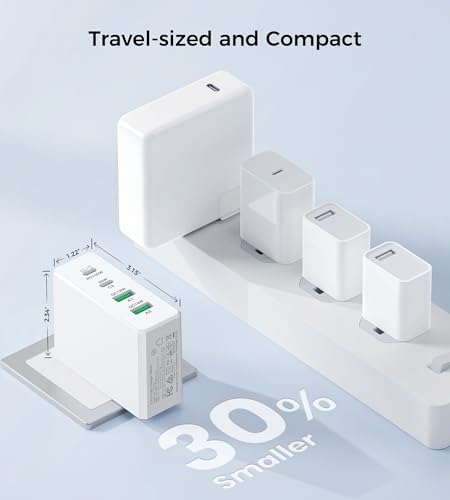 High-Efficiency 140 W USB-C Fast Charger: Versatile Multi-Device Power Hub for Mac Book Pro, i Phone 16/15/14/13 Pro Max, i Pad Pro & Samsung Galaxy – Compact Travel Charger for On-the-Go Professionals