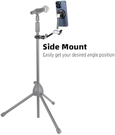 Ultimate All-Metal Magnetic Phone Holder with 10″ Adjustable Arm & Super Clamp – Premium Rear View Mirror Mount for i Phone 16/15/14/13/12 Series – Unmatched Stability & Easy Installation for Cars, Trucks, and Handlebars – Elevate Your Hands-Free Experience