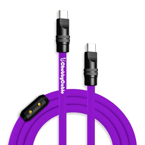 chubbycable Black Chubby Pro – Samurai Cable 240W USB-C Cable Silicone Fast Charging Type C Charger Cord, Rose Red, USB-A to Type-C, 6.6FT – Enhanced Compatibility and Speed