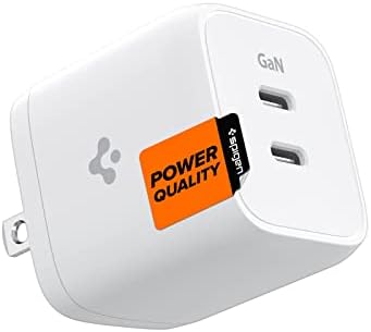 Spigen Ga N III 35 W Dual USB-C Fast Charger – PD 3.0 Power Adapter for i Phone 16 Series, Galaxy S25/S24, i Pad Pro M4, Pixel 8/8 a – Compact & Efficient Charging Block for Home and Travel