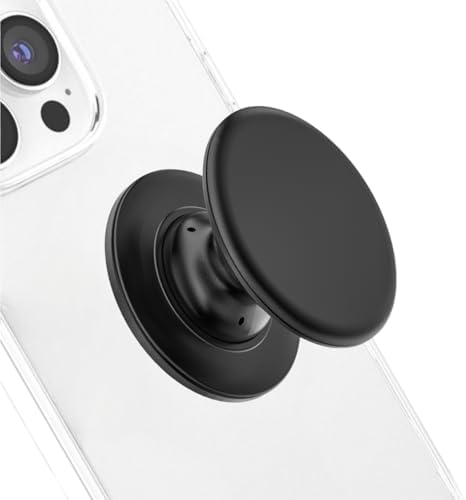 Magnetic Mag Safe Phone Grip Holder – Ergonomic Collapsible Stand for i Phone 12-16 Series, Transparent White Finish for Enhanced Style and Functionality, Secure Grip for Texting and Hands-Free Viewing, Lightweight and Portable Mobile Accessory