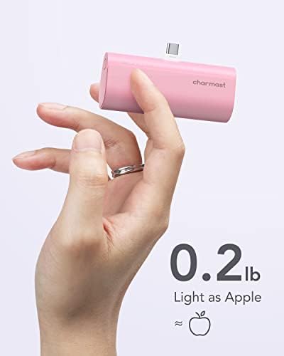 Ultra-Compact 5000 m Ah Power Bank for i Phone 16/15 & Samsung Galaxy S24 – 20 W PD Fast Charging Mini Charger for On-the-Go Efficiency, Pocket-Sized Battery Pack with USB-C Connectivity for Rapid Recharges and Enhanced Compatibility – Perfect for Travel and Everyday Use
