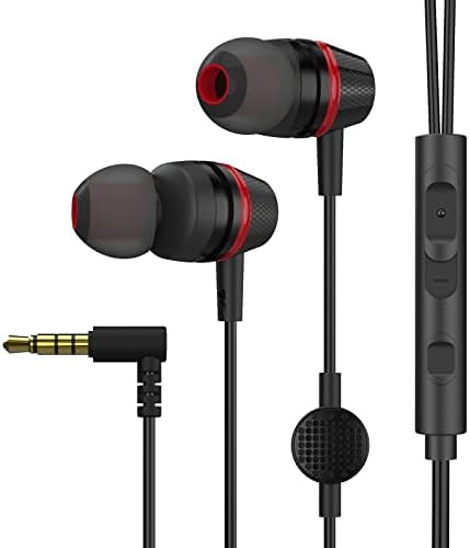 Premium 1 Mii Wired Earbuds with Built-in Microphone & Volume Control – Deep Bass, Noise-Isolating In-Ear Headphones for Enhanced Audio Experience – Tangle-Free Magnetic Design, Compatible with Phones, Android, PCs, i Pads, and MP3 Players (Black) – Elevate Your Sound Quality and Comfort