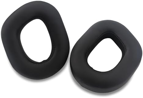 Premium Comfort Replacement Ear Pads for Corsair HS80 RGB Wireless Headphones – Luxurious Black Leather Memory Foam Cushions for Optimal Sound Isolation and Extended Listening Pleasure