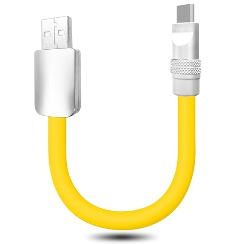 Ultra-Compact 240 W USB C Charging Cable – Sleek 4-Inch Power Bank Connector for i Phone 15/16 & Samsung Galaxy – Durable Tangle-Free Design for Effortless Portability – Essential Travel Accessory for Fast On-the-Go Charging Needs