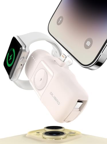 Travel Essentials Dual Mini Power Bank Set – 4500 m Ah Portable Charger for i Phone 14 & Apple Watch – Compact Fast Charging Solution in Sleek Black & White – Ideal Travel Accessory for On-the-Go Tech Users