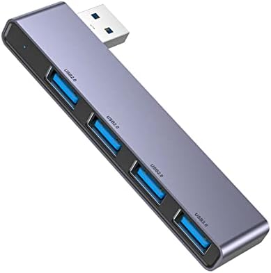 Enhance Your Digital Workspace with Fidioto USB Hub 2 Pack – Versatile 4-Port Adapter for Laptops & Macs, Featuring 1 Ultra-Fast USB 3.0 Port and 3 USB 2.0 Ports for Effortless Device Connectivity and Data Transfer, Ideal for Busy Professionals and Students on the Move