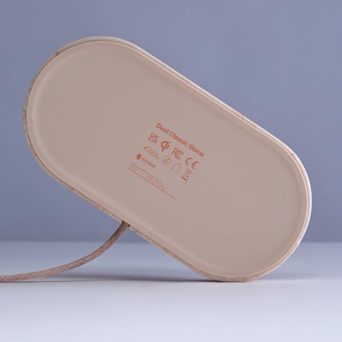 Elevate Your Charging Experience with the Einova Dual Classic Stone – Luxurious Wireless Charging Pad in Genuine Black Marquina Marble, Handcrafted in Italy, Featuring a 6 ft Integrated USB-C Cable for Fast Charging of Smartphones, Wireless Earbuds, and Smartwatches – Unmatched Aesthetics and Broad Compatibility for Qi-Enabled Devices