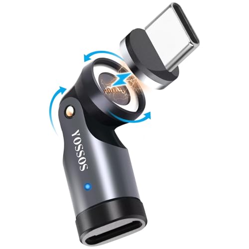 240 W USB C Magnetic Adapter [2 Pack] – Transform Your Standard Type C Cable into a Versatile Magnetic Charging Solution with 90-Degree Right Angle Connectors – Ideal for Phones, Tablets, and Laptops – Enhanced Durability and High-Speed Performance – Perfect for Tight Spaces and On-the-Go Charging