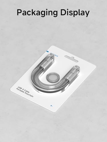 Hagibis USB4 Portable Keychain Cable – 0.5 ft Type-C to Type-C, 80 Gbps Data Transfer, 240 W Fast Charging, 8 K@60 Hz Video Output for i Phone 16 Pro Max & i Pad Pro – Compact Lanyard Design for Ultimate Convenience